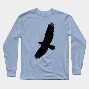 Bald Eagle in Silhouette Flying Long Sleeve T-Shirt